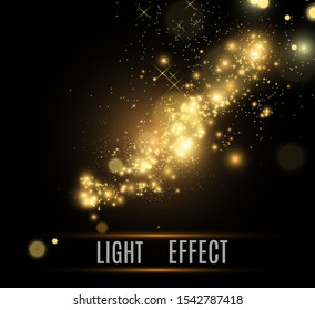 Beautiful sparks shine with special light. Vector sparkles on a transparent background. Christmas abstract pattern. A beautiful illustration for the postcard. The background for the image. Luminaries.