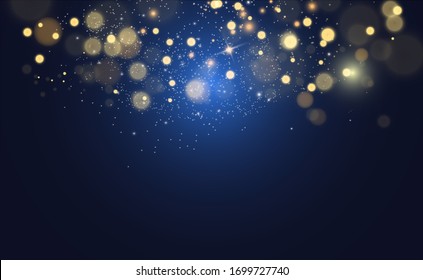 Beautiful sparks shine with special light. Vector sparkles. Christmas abstract pattern. 