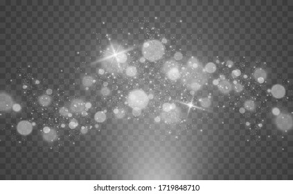 Beautiful sparks shine with special light. Vector sparkles on a transparent background. Christmas abstract pattern. A beautiful illustration for the postcard. The background for the image. Luminaries.