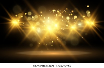 Beautiful sparks shine with special light. Vector sparkles on a transparent background. Christmas abstract pattern. A beautiful illustration for the postcard. The background for the image. Luminaries.
