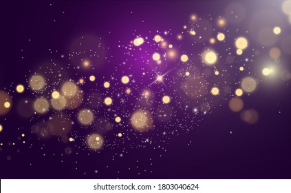 Beautiful sparks shine with special light. Vector sparkles. Christmas abstract pattern.