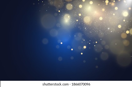 Beautiful sparks shine with special light. Vector sparkles on a transparent background. Christmas abstract pattern. A beautiful illustration for the postcard. The background for the image. Luminaries.