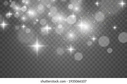	
Beautiful sparks shine with special light. Vector sparkles on a transparent background. Christmas abstract pattern. A beautiful illustration for the postcard. The background for the image. Luminarie