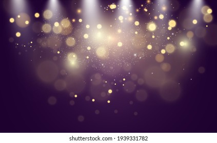 Beautiful sparks shine with special light. Vector sparkles on a transparent background. Christmas abstract pattern. A beautiful illustration for the postcard. The background for the image. Luminaries.