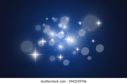 Beautiful sparks shine with special light. Vector sparkles on a transparent background. Christmas abstract pattern. A beautiful illustration for the postcard. The background for the image. Luminaries.