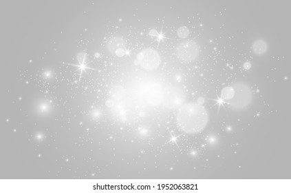 Beautiful sparks shine with special light. Vector sparkles on a transparent background. Christmas abstract pattern. A beautiful illustration for the postcard. The background for the image. Luminaries.