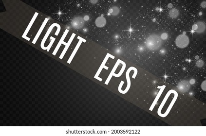 Beautiful sparks shine with special light. Vector sparkles on a transparent background. Christmas abstract pattern. A beautiful illustration for the postcard. The background for the image. Luminaries.