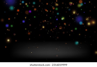 Beautiful sparks shine with a special light. Vector sparkles on a transparent background. Christmas abstract pattern. Beautiful illustration for a postcard. Background for the image.