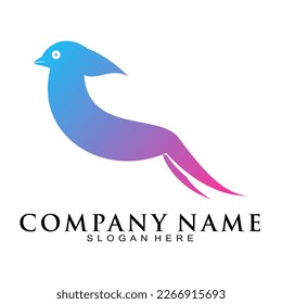 Beautiful sparrow silhouette vector logo