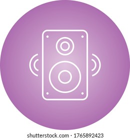 Icono del vector de línea del altavoz hermoso