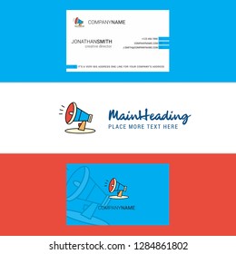 Beautiful Speaker Logo and business card. vertical Design Vector