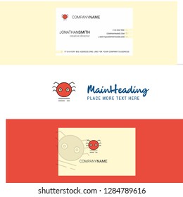 Beautiful Spider Logo and business card. vertical Design Vector