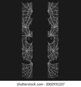 Beautiful spider web. Halloween decor. Decoration for the holiday. Vector illustration isolated on white background.
