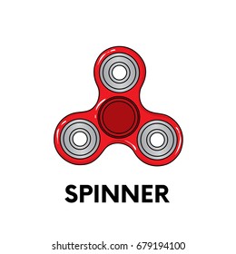 A beautiful spinner. Vector illustration for a postcard or a poster, print for clothes. 