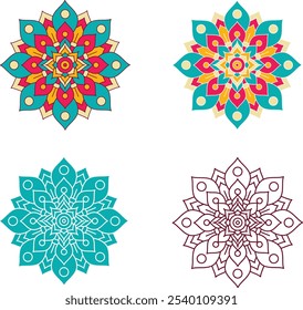 Beautiful Spiritual Mandala illustration design, coloring Mandala