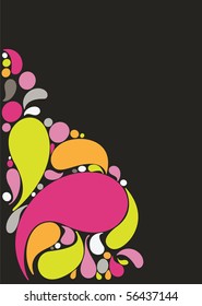 Beautiful splash drops background design in vibrant yellow and pink- Great for textures and backgrounds for your projects!