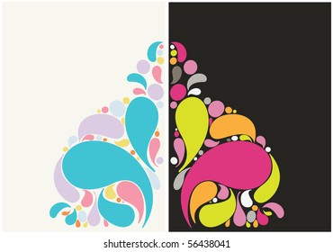 Beautiful splash drops background design in soft blue and vibrant pink- Great for textures and backgrounds for your projects!