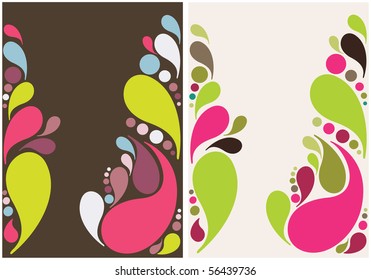 Beautiful splash drops background design in vibrant green and pink- Great for textures and backgrounds for your projects!