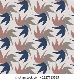 Beautiful spotted art seamless pattern. Art forms are grouped and arranged in a specific order. Vector image for print, textile, packaging, interior design and your other projects.