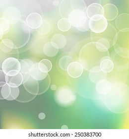 Beautiful spring abstract green natural light background vector illustration