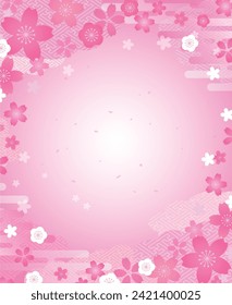 Schöner Frühlingshintergrund, Design mit Kirschblütengrafik