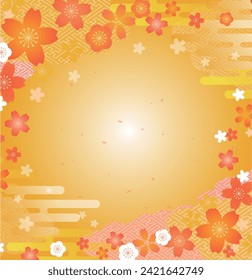 Schöner Frühlingshintergrund, Design mit Kirschblütengrafik