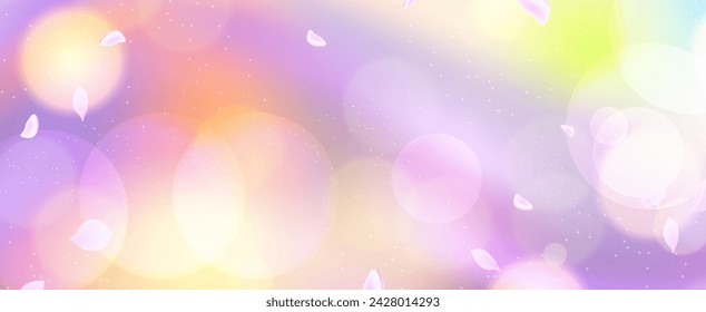 Beautiful spring background design with cherry blossom illustration