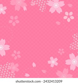 Beautiful spring background design with cherry blossom illustration