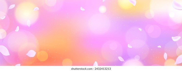 Beautiful spring background design with cherry blossom illustration