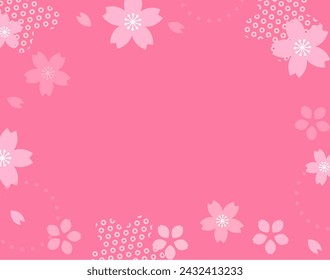 Beautiful spring background design with cherry blossom illustration