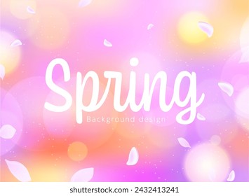 Beautiful spring background design with cherry blossom illustration
