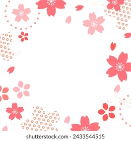 Hermoso diseño de fondo de primavera con ilustración de flor de cerezo
