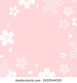 Beautiful spring background design with cherry blossom illustration
