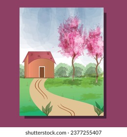 Beautiful spring background stock illustration