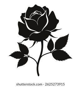 Bela primavera Blossom Vetor Ilustração com Rosa Detalhada e Folha Arte, Apresentando Rosa Selvagem com Bordas Pétalas Naturais
