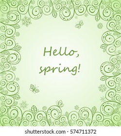 Beautiful spring decorative card