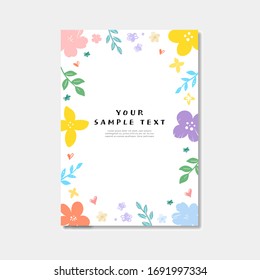 Beautiful Spring Flower Brochure Template.
