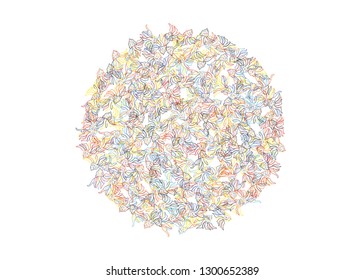 Beautiful Spring Flower Circle Original Vector Design. Rudbekiy Flowers Composition in the Circle Shape. Floral Hand Drawn Marigold Circle Print for Covers, Post Cards, Invitation etc.