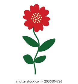 Schöne Frühlingsblume, Flachdesign-Illustration