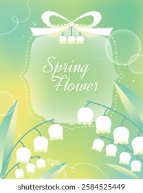 Beautiful Spring flower frame template