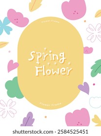 Beautiful Spring flower frame template