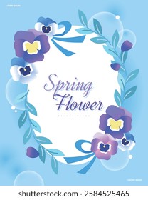 Beautiful Spring flower frame template