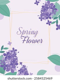 Beautiful Spring flower frame template