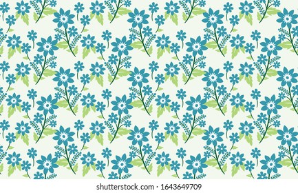 Hermoso fondo floral primaveral, con diseño romántico en hojas y flores.