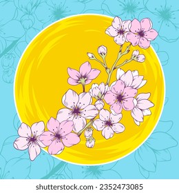 ilustrador vectorial de hermosa flor de primavera