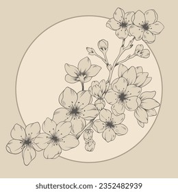 ilustrador vectorial de hermosa flor de primavera