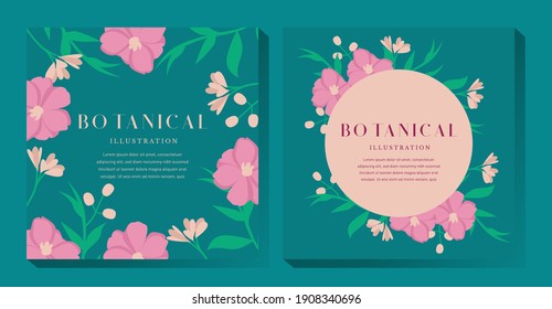 Beautiful spring flowers illustration background