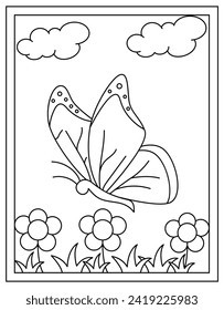 Hermoso diseño vectorial de línea de flores primavera