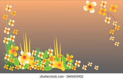 Beautiful spring flowers on paper background copy space