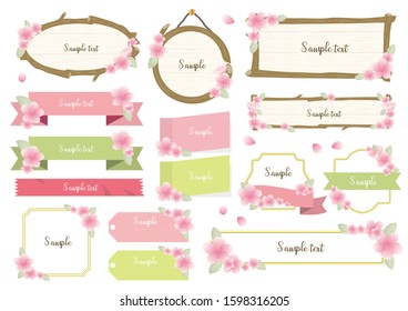 Beautiful spring frame set. Lots of ribbons and signs.